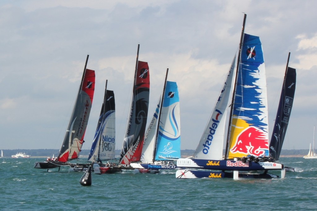 Emirates Team NZ on port - Extreme 40’s - Cowes, Day 1 © Ben Gladwell http://www.sail-world.com/nz